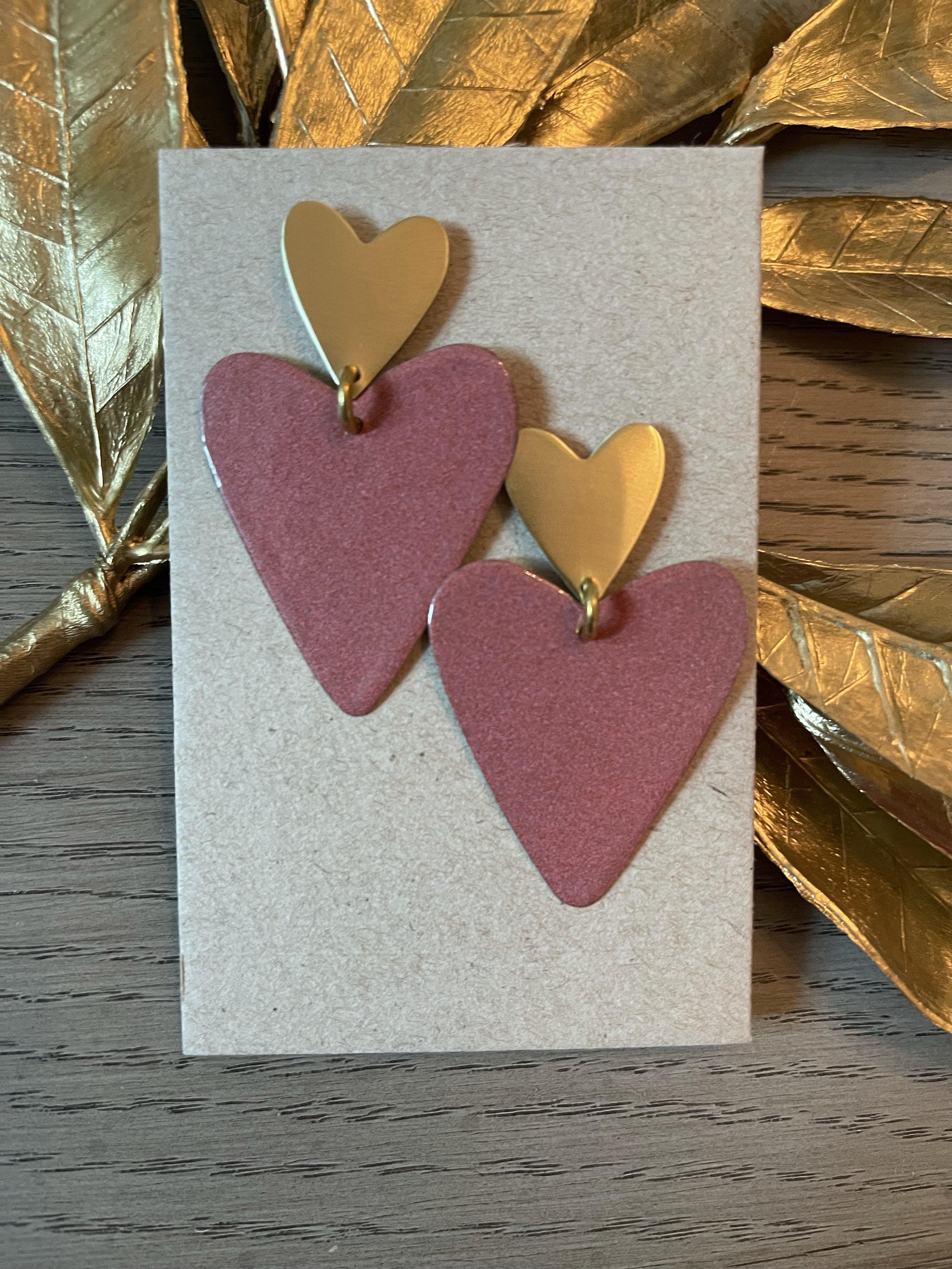 Dos Corazones Heart Earrings