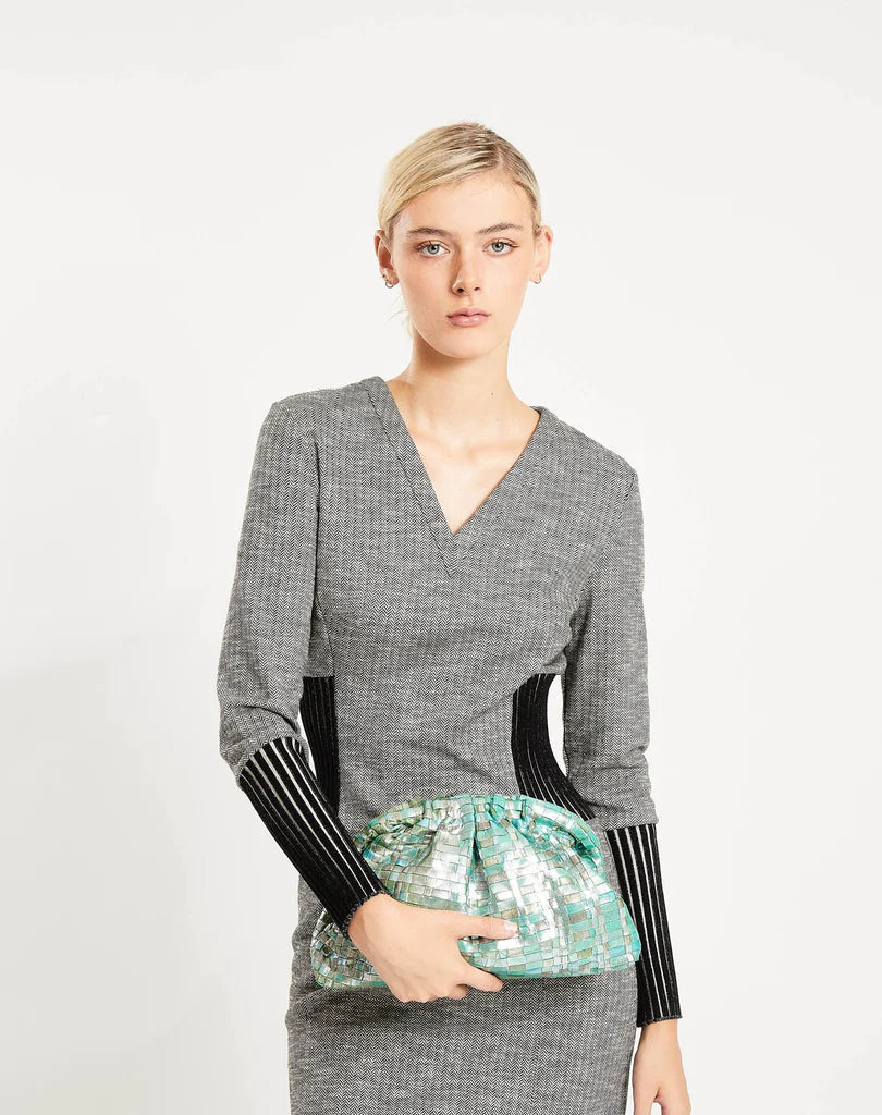 Game Handbag Clutch - Metallic Ribbon