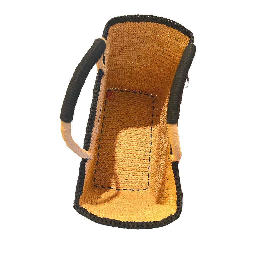 Netted Beach Basket Bag