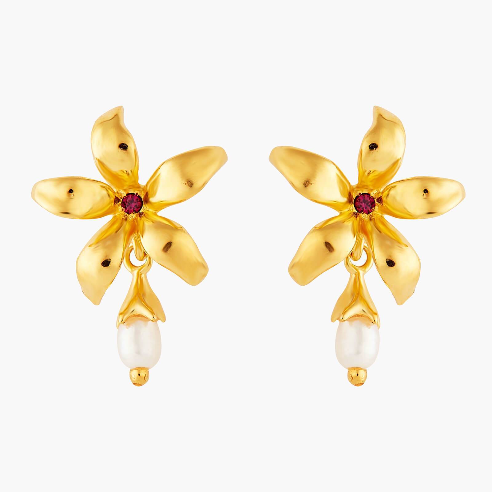 Pearl and Star Jasmine Earrings