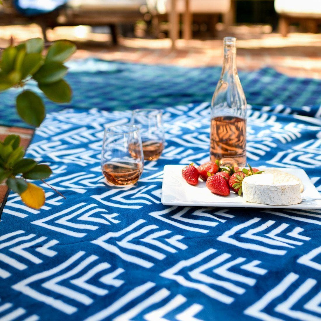 Picnic & Outdoor Blanket - Newport Blue Arrow