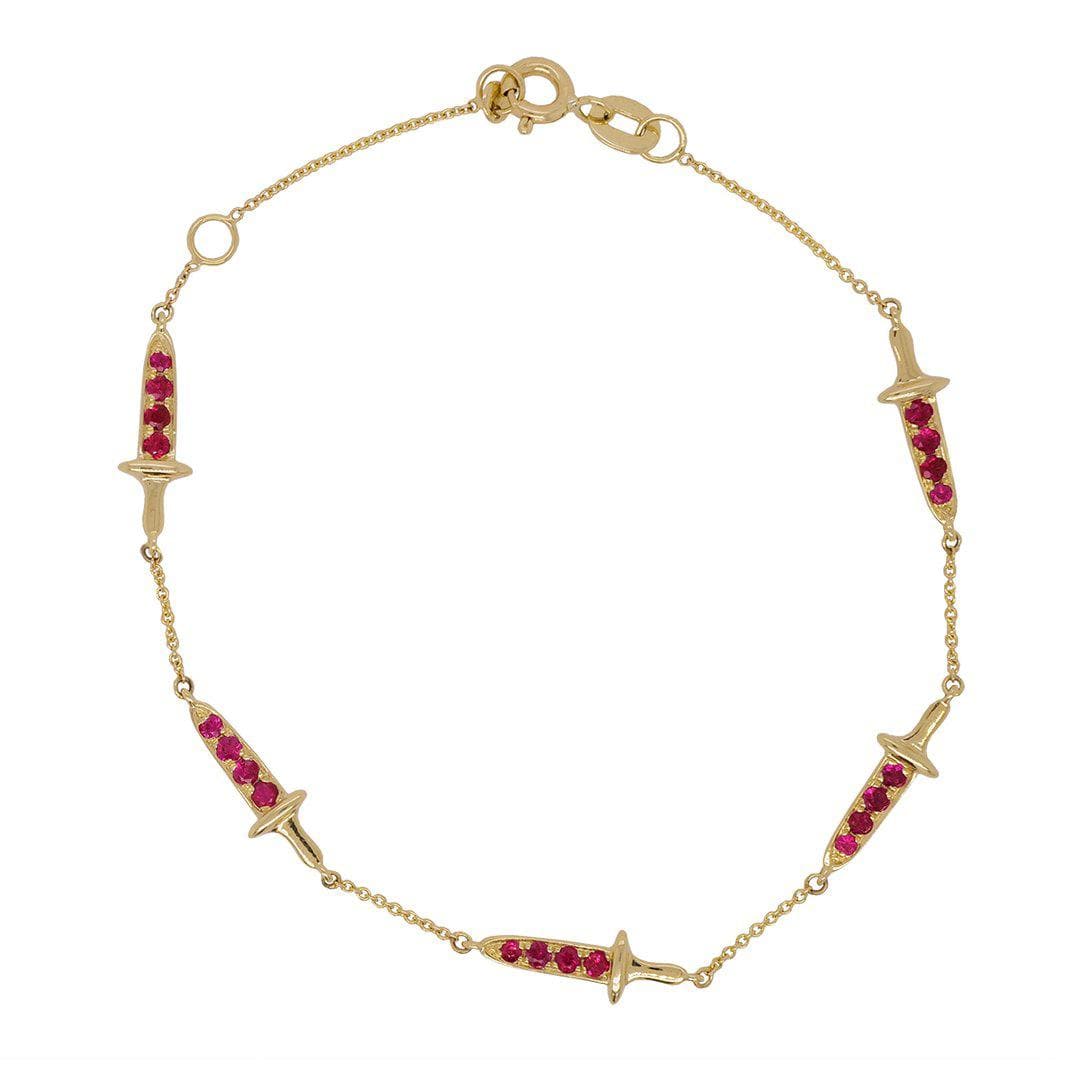 Porter Lyons Sword Bracelet in Ruby Lucette Collection