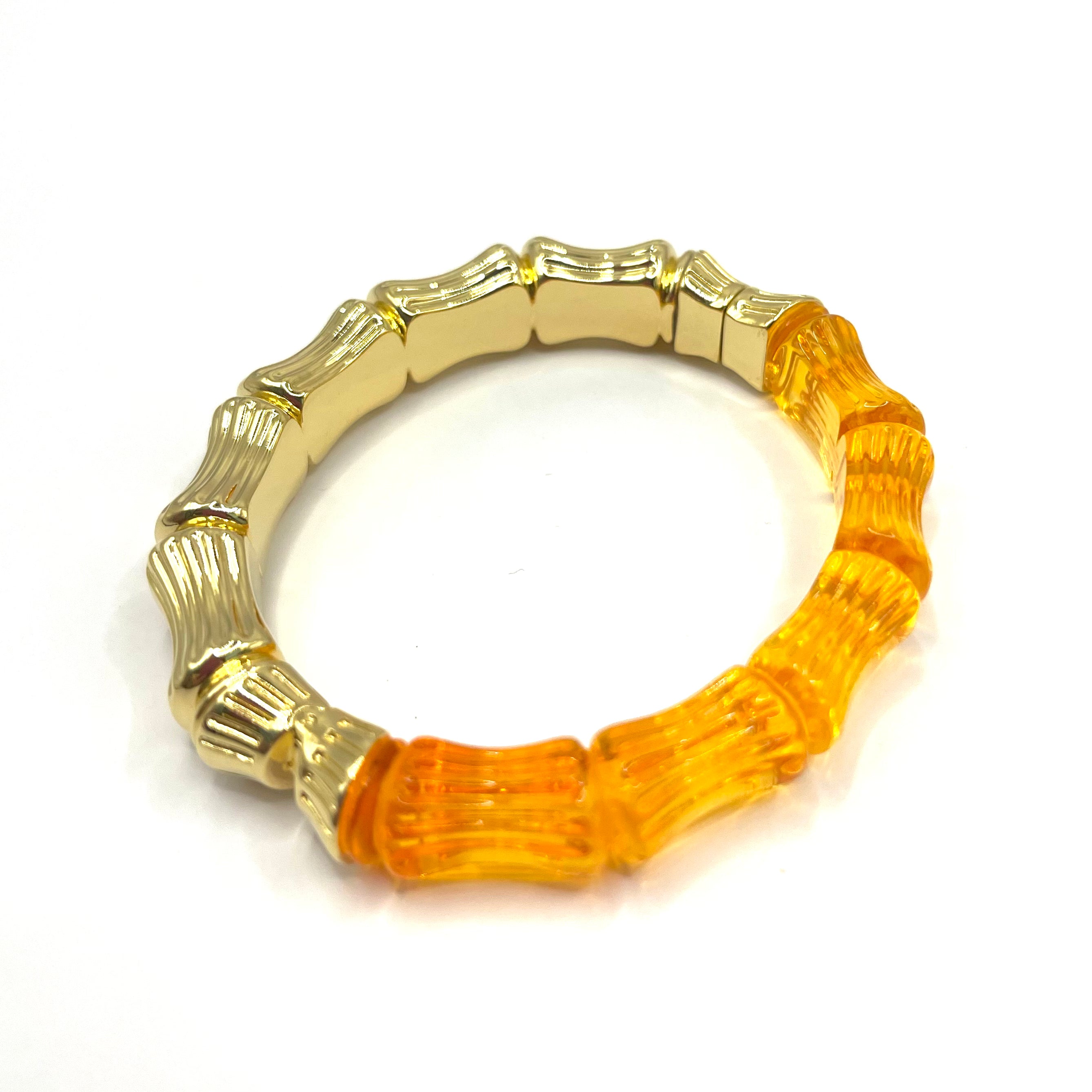 Bamboo Bangle in Honey &amp; Gold - Lucette Collection