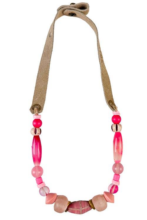 Twine &amp; Twig - Slim Choker Necklace | Pink