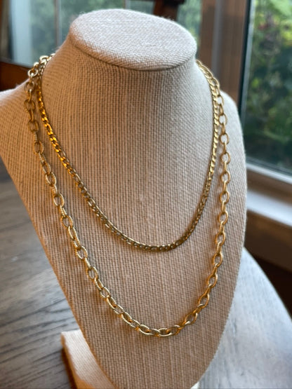 Ellie Vail - Sierra Double Chain Necklace - Lucette Collection