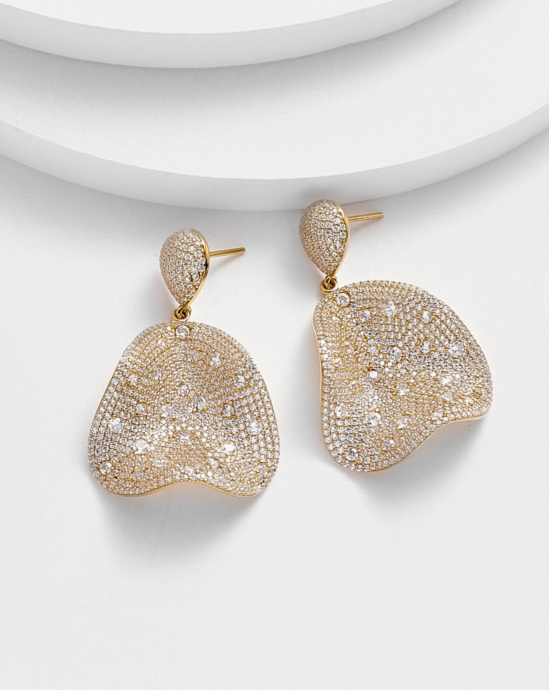 Kosa Jewels - Wave Disk Earrings - Lucette Collection