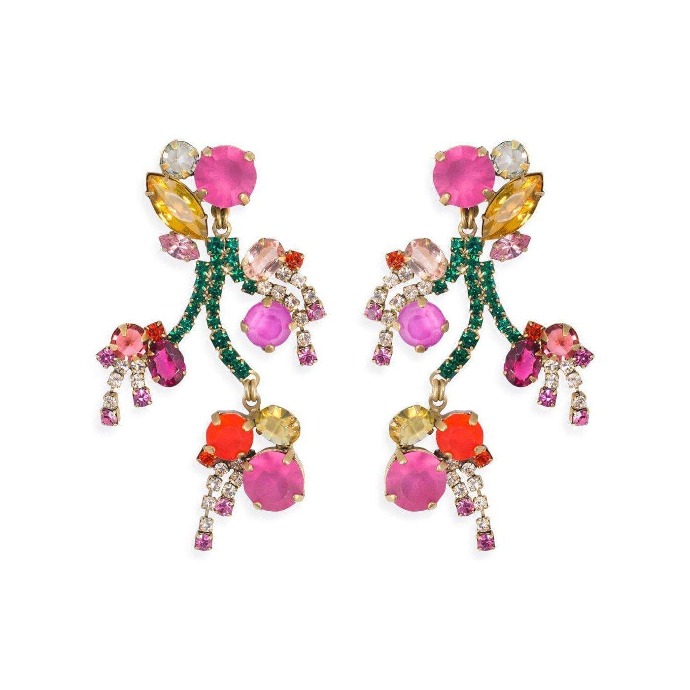 Begonia Floral Statement Earrings - Loren Hope