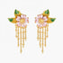 Foliage and Flower Petals Post Earrings