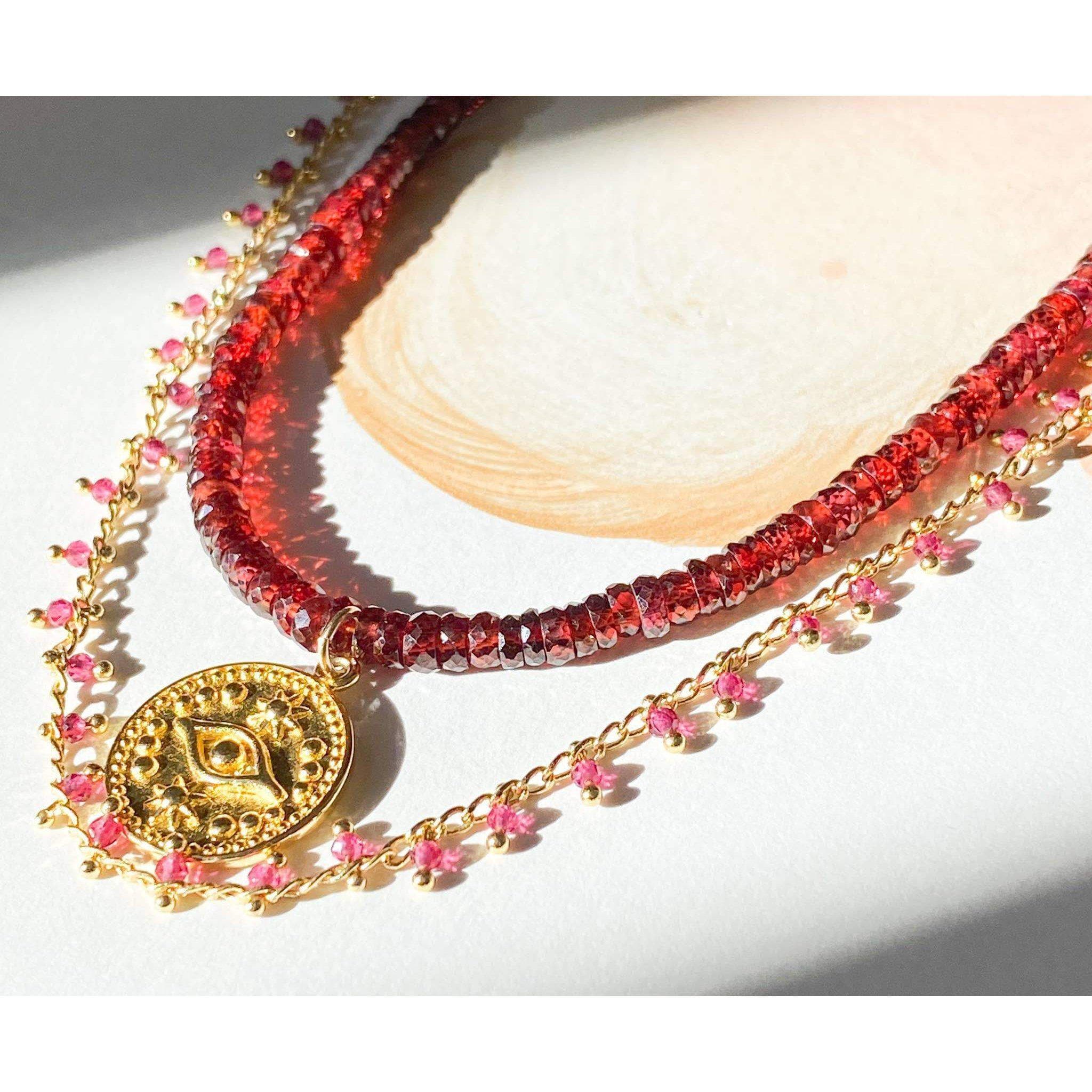 Garnet Layered Necklace