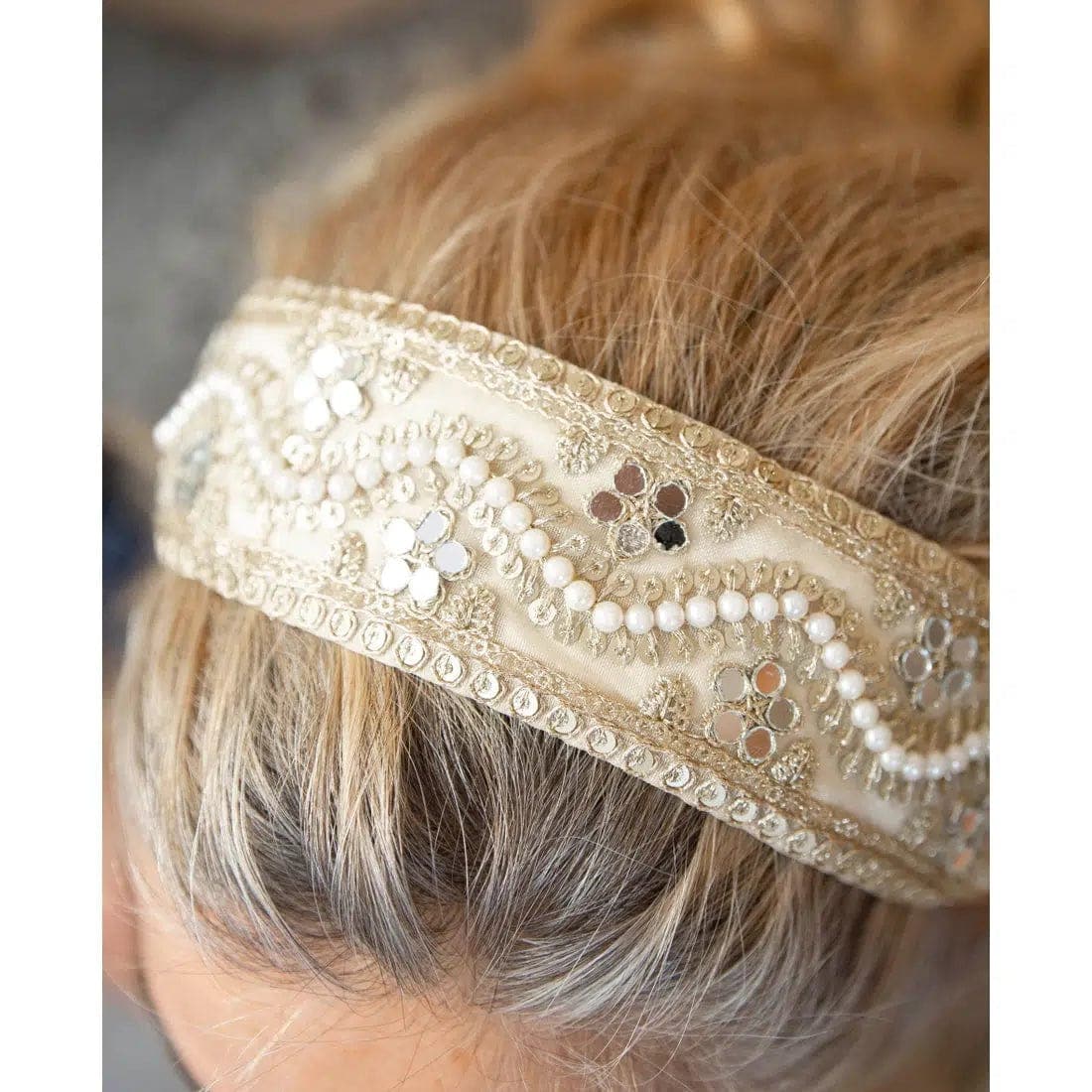 Handmade Satin/Pearl Headband