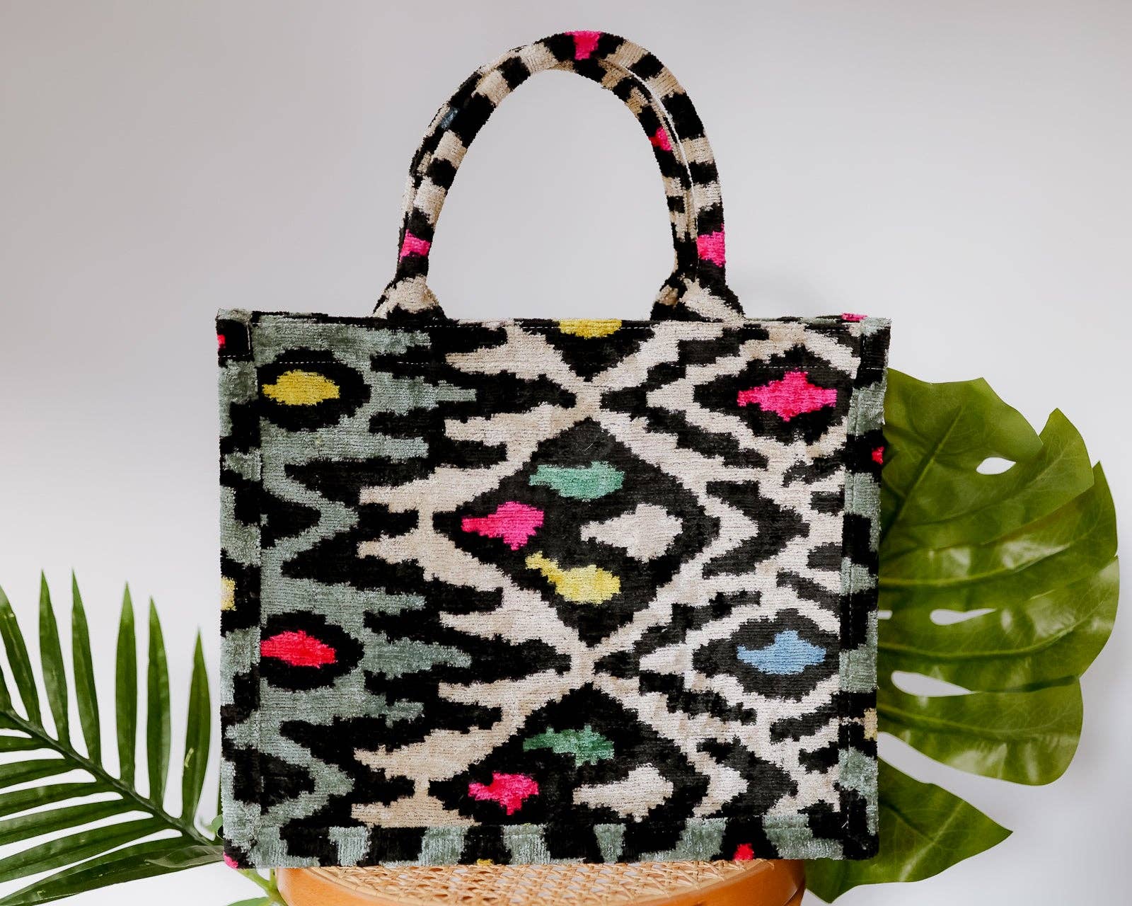 Highlighter Silk IKAT Large Tote – Lucette Collection