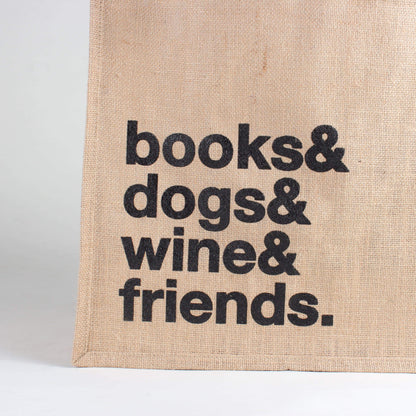 Jute Market Books &amp; Dogs Bag