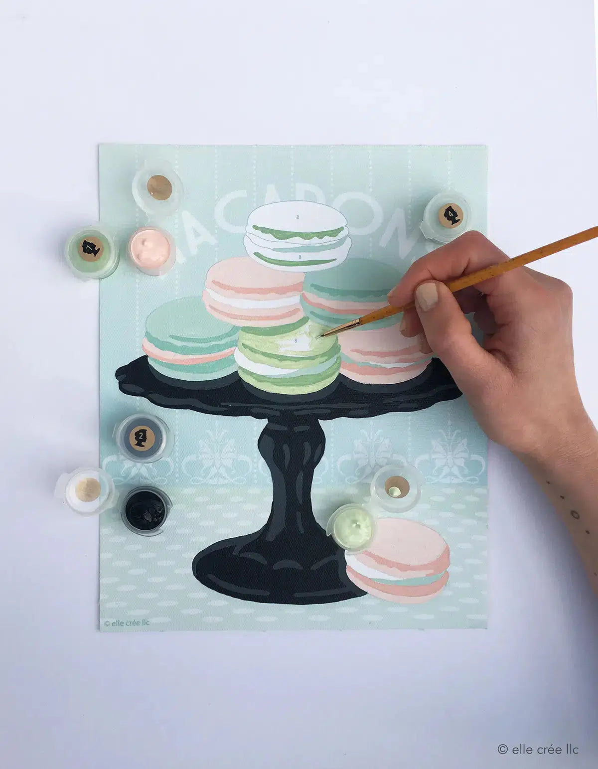 Macarons on Pedestal Paint-by-Number Kit