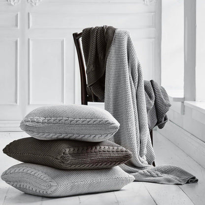 North Cable Throw - Light Grey