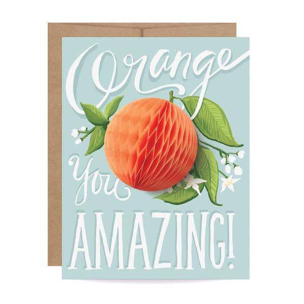 Orange Pop-up Greeting Card