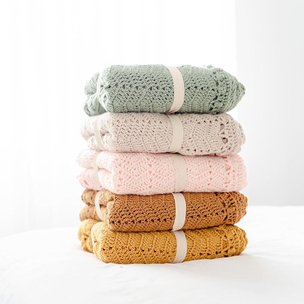 Sage Crochet Baby Blanket