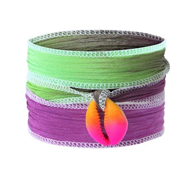 Shell Silk Wrap Bracelet