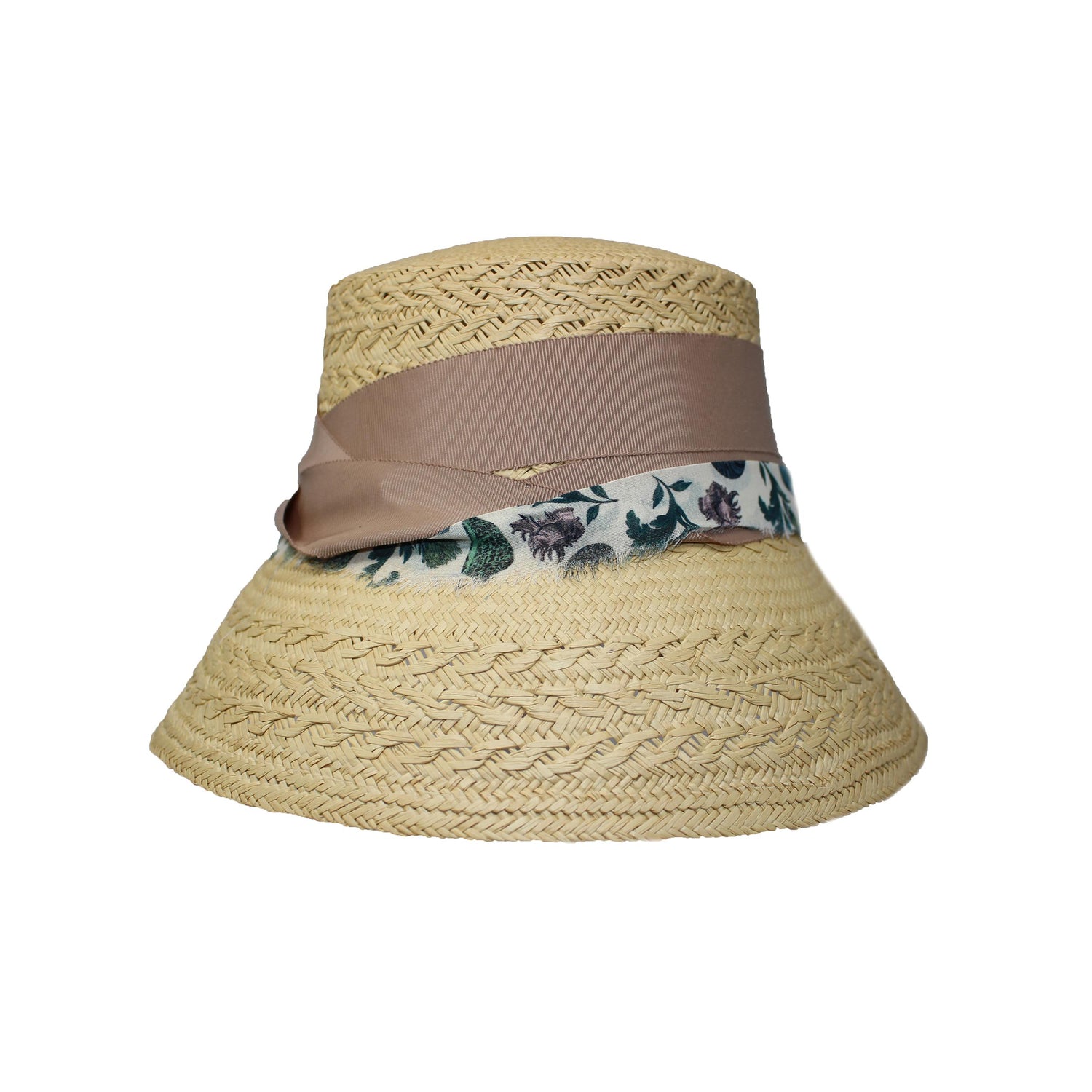 Texturized Straw Lampshade Hat