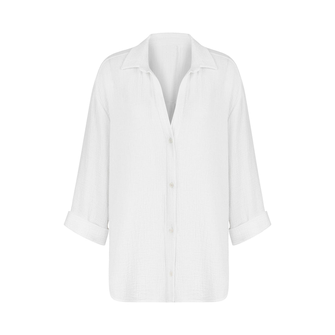 The Handloom Echo Maxi Shirt | White