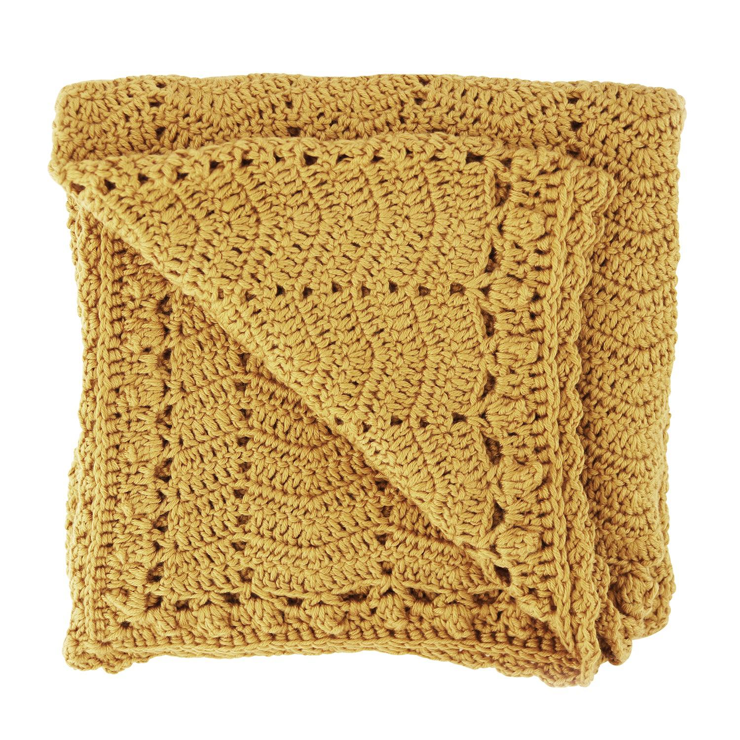 Tumeric Crochet Baby Blanket