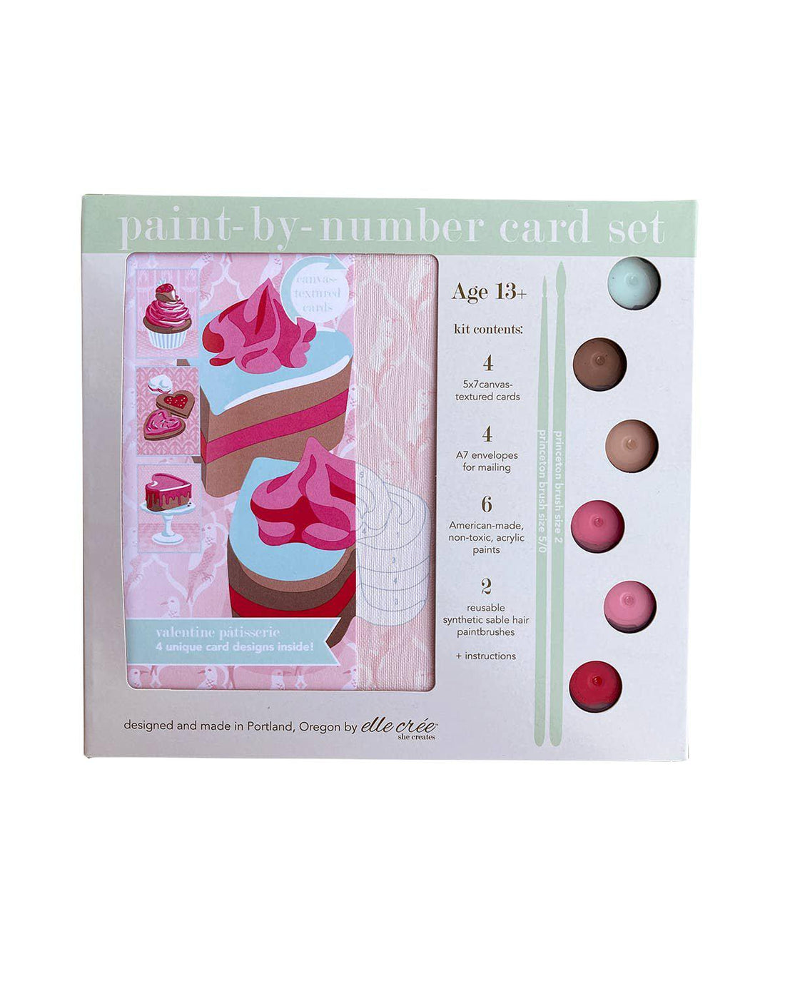 Valentine Patisserie Paint-by-Number Card Sets