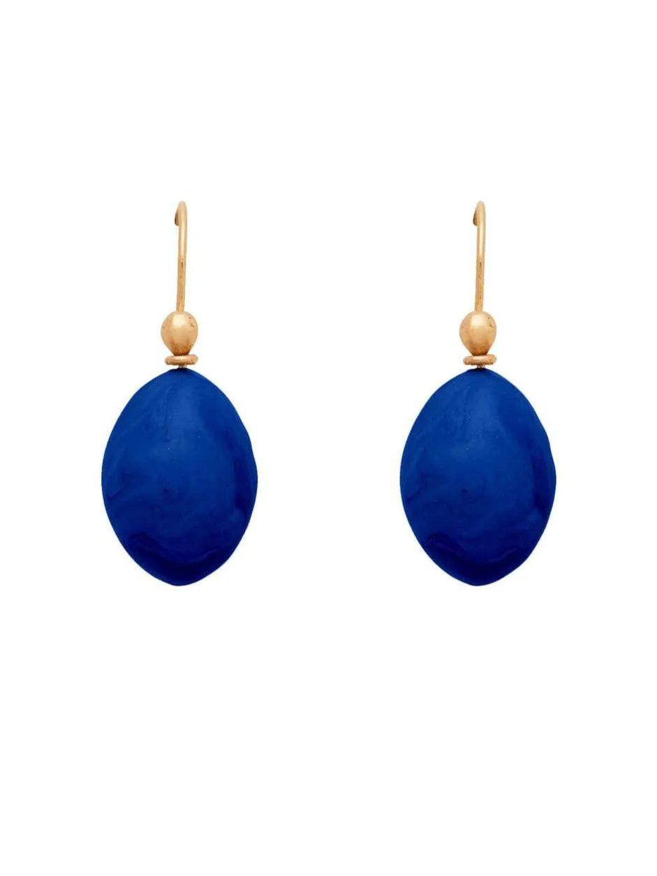 Yves Blue Clay Egg Earrings