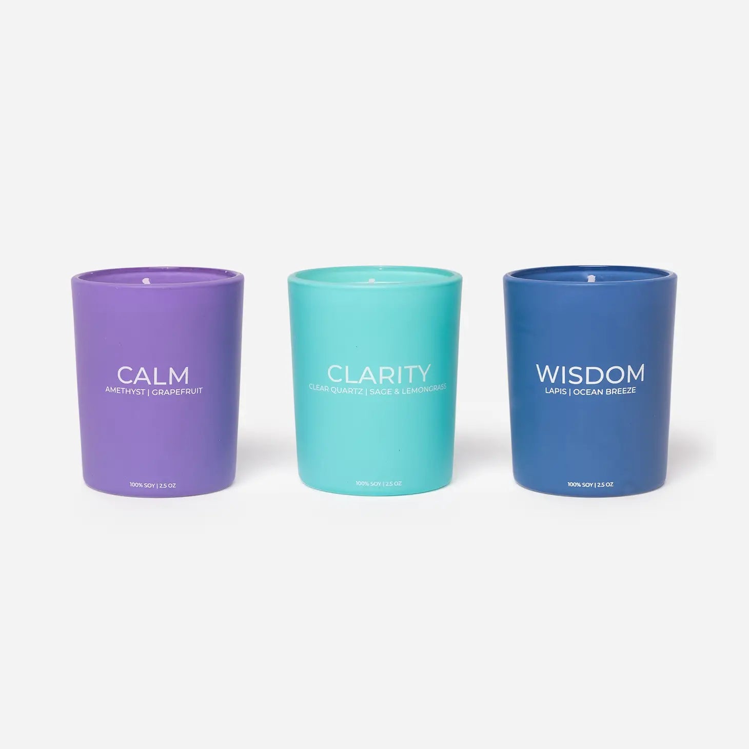 &quot;Chill Vibes&quot; Crystal Candle Votive Trio - Lucette Collection